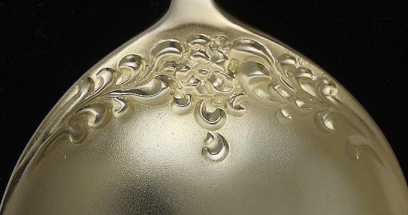 Dominick Haff Rococo Repousse Sterling Silver Berry Casserole Serving Spoon