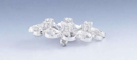 Stunning 14k White Gold & ~1ct Diamond Pin / Brooch