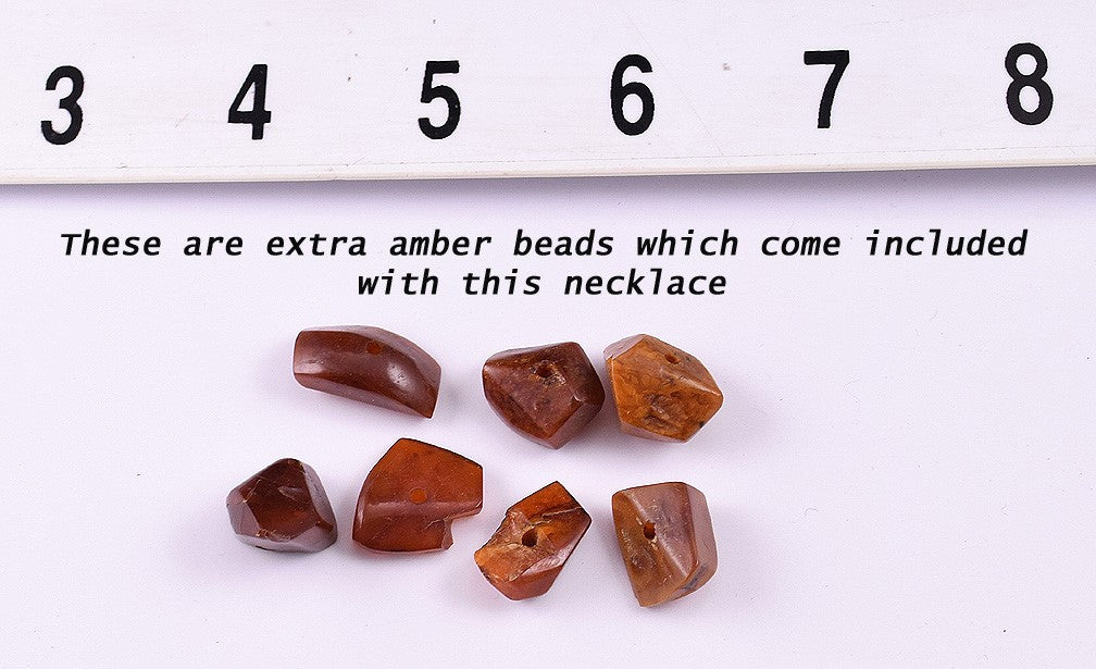 Beautiful Chunky Graduated Real Amber Necklace, Wonderful Deep, Rich Tones!