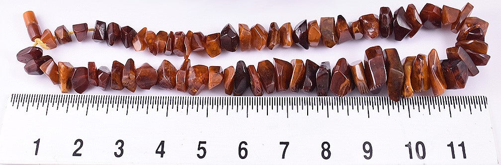 Beautiful Chunky Graduated Real Amber Necklace, Wonderful Deep, Rich Tones!