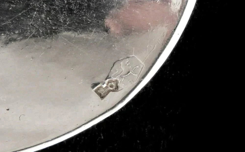 Antique 1890 Dutch Silver Mother Mary Jesus Angles 1720 Repro Serving Spoon