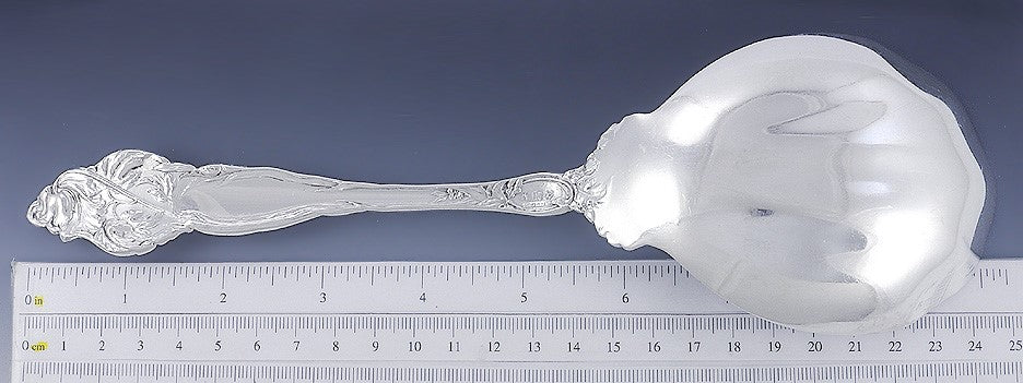 Art Nouveau Reed & Barton Les Six Fleurs Sterling Silver Serving Spoon 9 3/4"