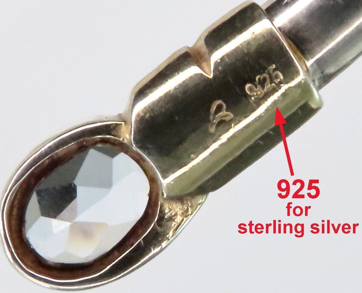 Gorgeous Modern Blue Topaz Sterling Silver Comet Arc Crescent Pin Pendant