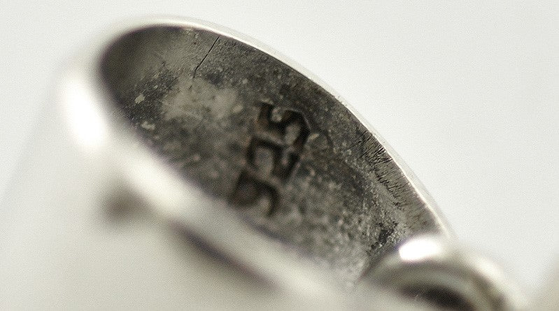 Wonderful Sterling Silver Genuine Diorite and Geode Stone Pendant Fossil