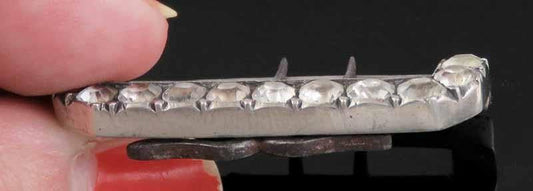 Antique c1850 Silver & Paste Jewelry Shoe or Sash Buckle