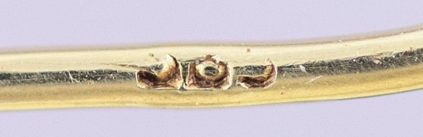 late 1800s/early 1900s Classic 14k Gold Diamond Pearl Bar Pin or Brooch