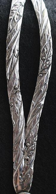 Heavy Portuguese Silver Pierced Swing Handle Basket