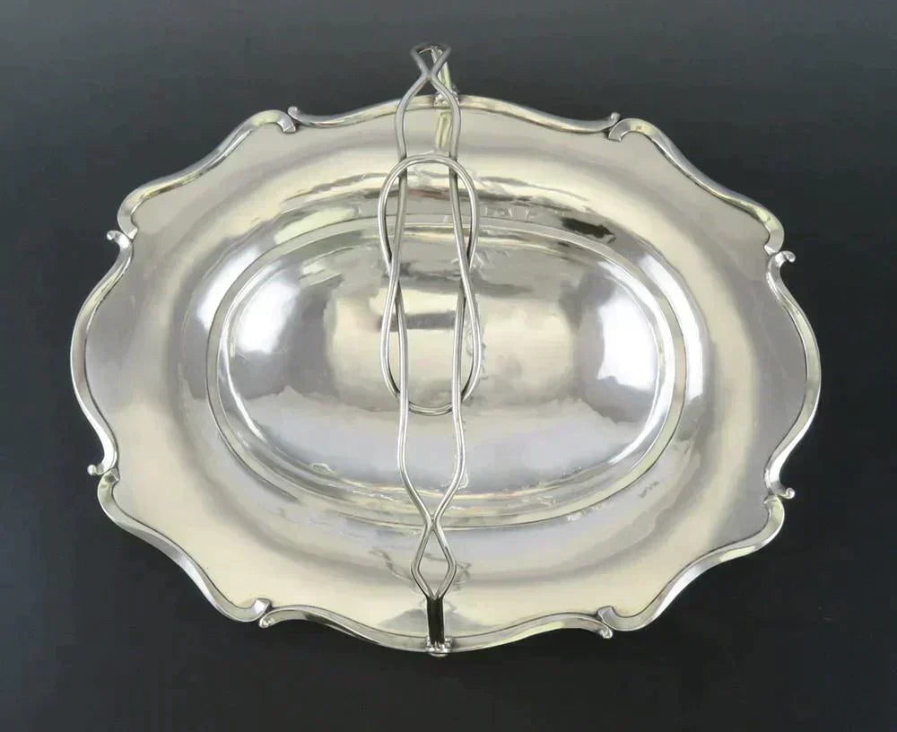 Antique 19th Century Chinese 900 Silver Handcrafted Fruit/Flower Basket