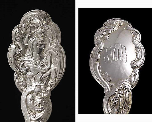 Antique Gorham Versailles Heavy Sterling Silver Cheese Scoop Server 8 3/8"