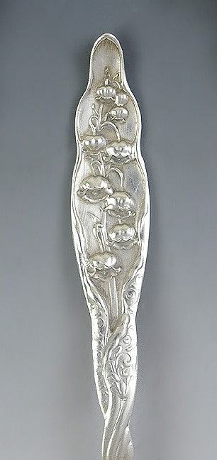 Nice Set 12 Sterling Silver Teaspoons by Whiting Lily of the Valley Pattern