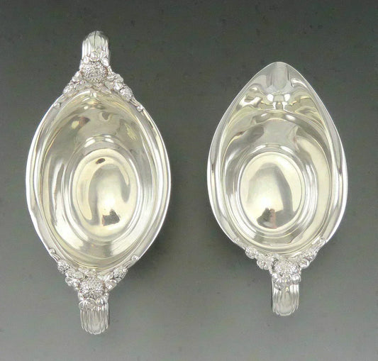 Antique c1895 Tiffany & Co Sterling Silver Thistle Clover Creamer Sugar Bowl