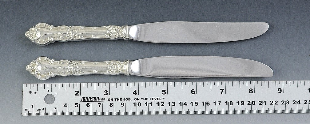 11 Sterling Silver Knives Meadow Rose by Watson