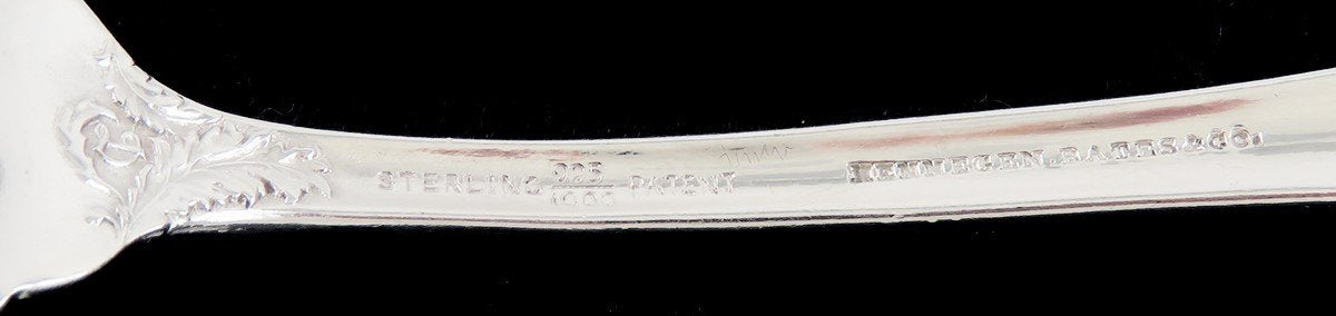Antique Sterling Silver Durgin Chrysanthemum 1893 Serving Spoon 9 1/8 C MONO
