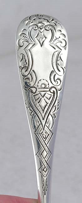 Antique 1865 Crosby Morse Foss Sterling Silver Spoon 9 1/4"