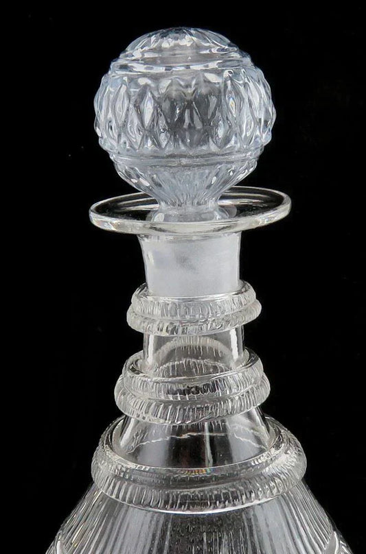 Antique 1825-1840 Boston Sandwich McKearin GIII-5 Hand Blown Glass Decanter