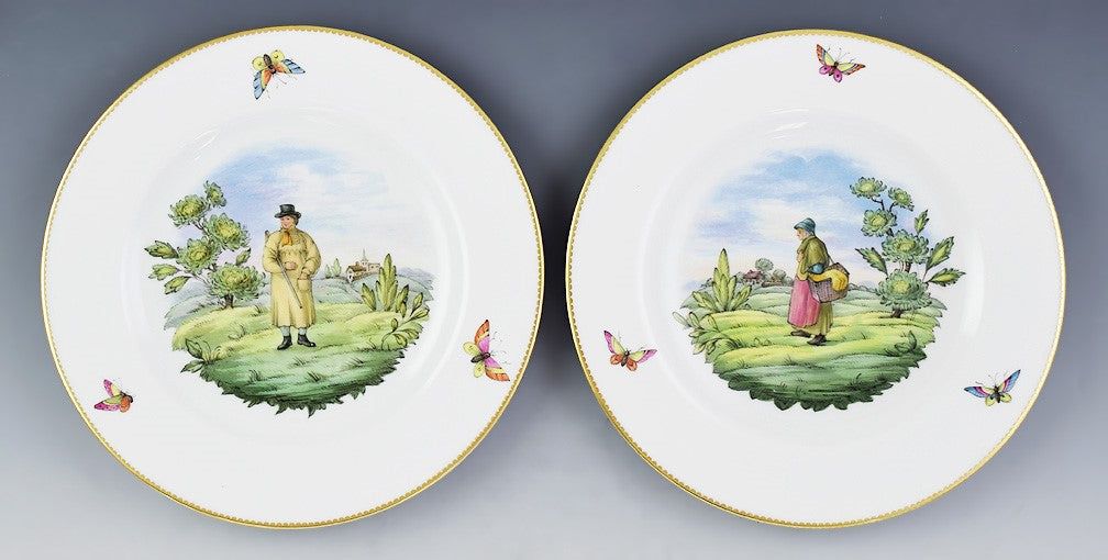 c1900-1925 Fine set 8 Spode Copeland Porcelain Plates 9"