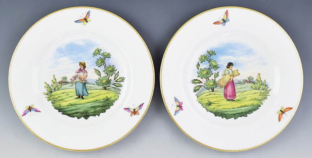 c1900-1925 Fine set 8 Spode Copeland Porcelain Plates 9"