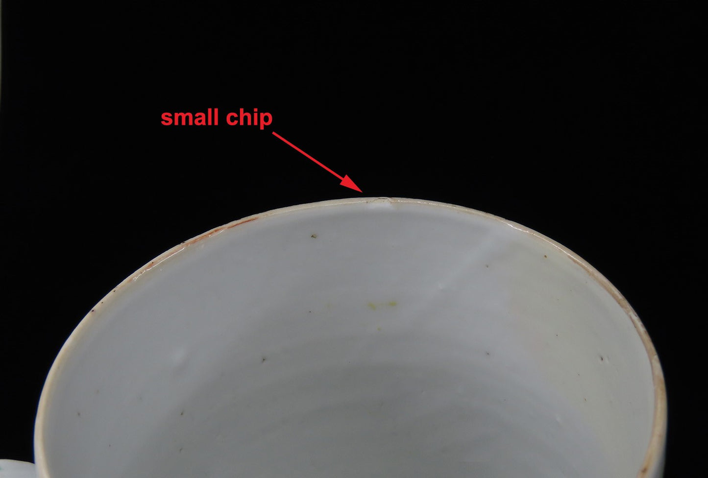 Lovely 1830s-1860s Chinese Export Porcelain Bird Butterfly Large Cup Mug Tankard