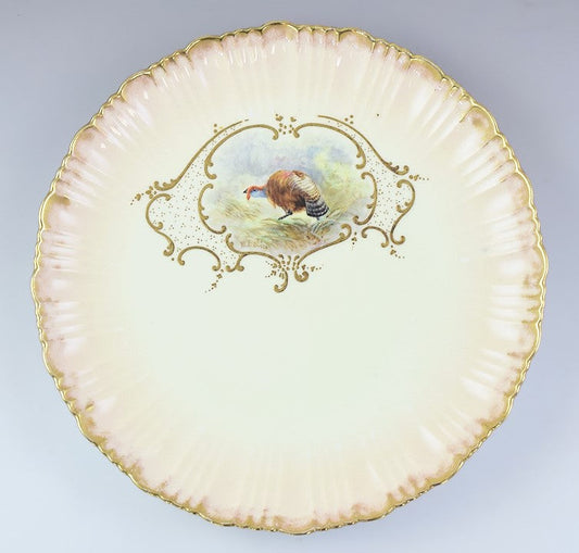 12 Bodley Hand Painted Game Bird Porcelain Plates