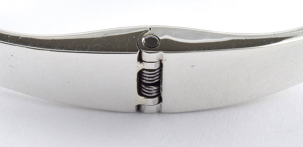 Fabulous Vintage Mexican 950 Purity Silver Bracelet w/Onyx, Mother of Pearl