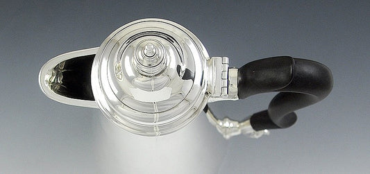 Antique 1917 English Sterling Silver Lighthouse Teapot Coffeepot Chocolate Pot