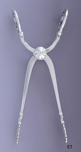 c1930 Pair Georg Jensen Sterling Silver Blossom Sugar Nips / Tongs