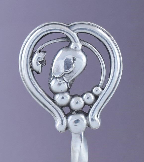 c1930 Pair Georg Jensen Sterling Silver Blossom Sugar Nips / Tongs