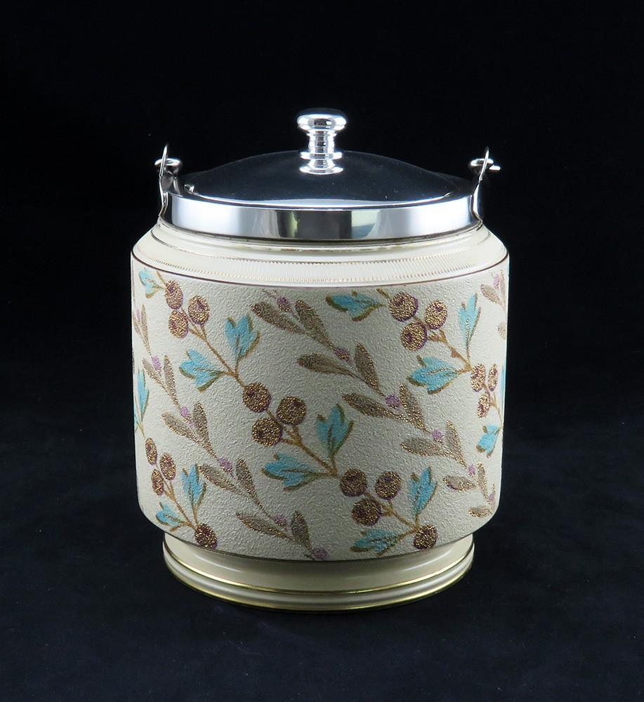 c1890 Taylor Tunnicliffe Co Hand Painted Floral Porcelain Biscuit Barrel Jar