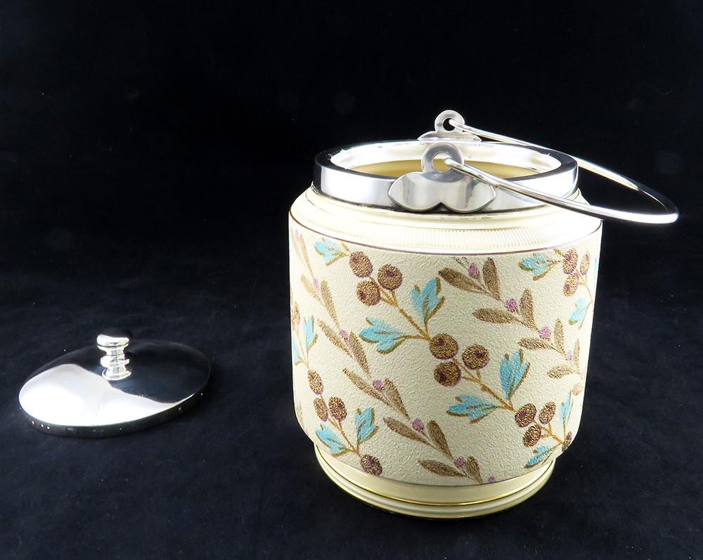 c1890 Taylor Tunnicliffe Co Hand Painted Floral Porcelain Biscuit Barrel Jar