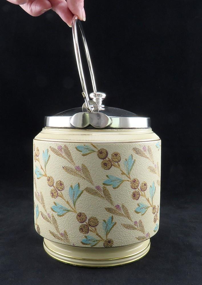 c1890 Taylor Tunnicliffe Co Hand Painted Floral Porcelain Biscuit Barrel Jar