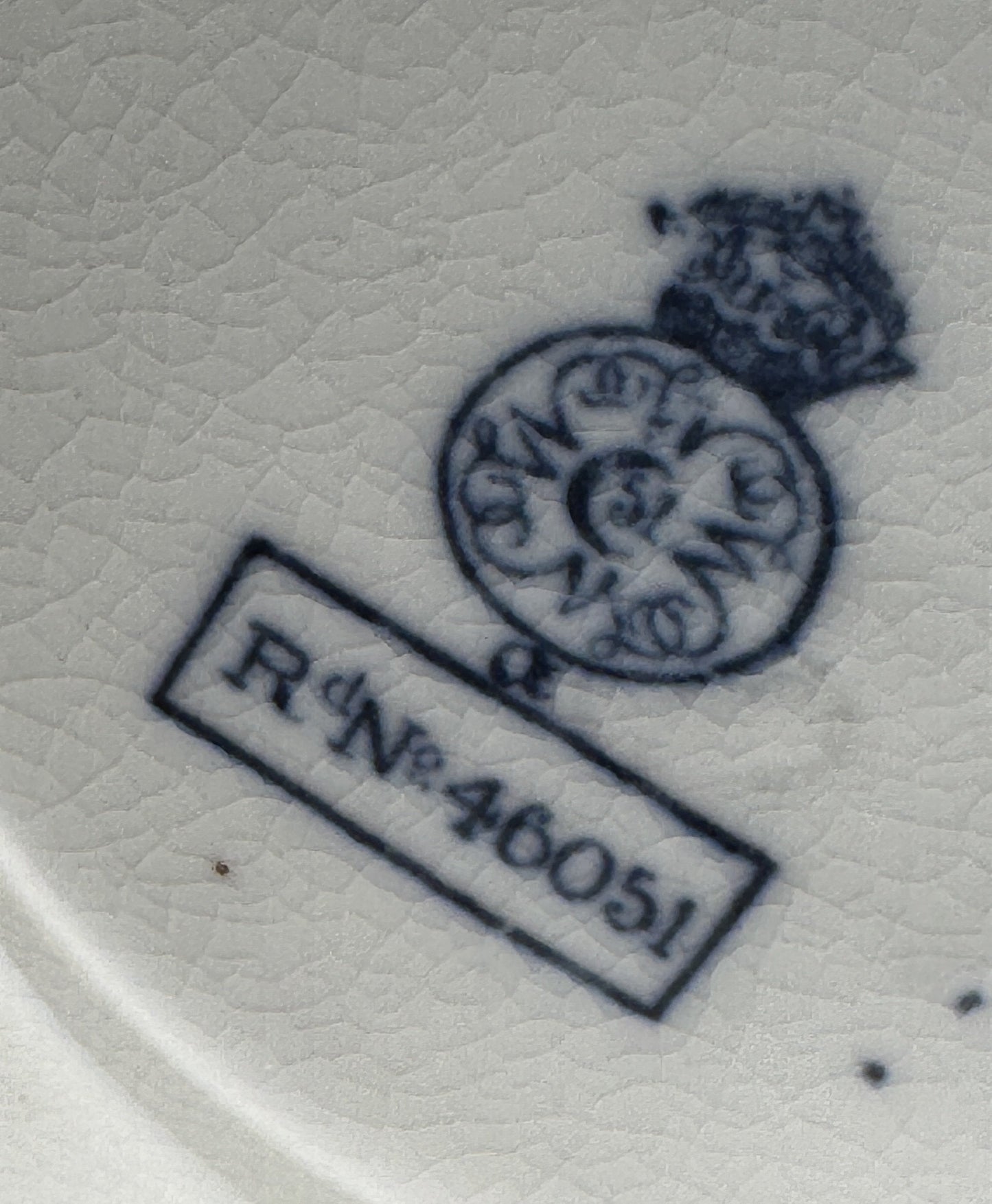 9 Royal Worcester Cups and Saucers Blue-And-White 1890