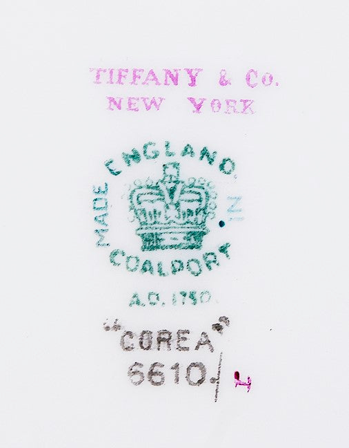 Set of 12 Fine Coalport for Tiffany Co Corea Pattern Plates 8 3/4"