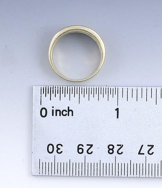 Brilliant 14k Yellow Gold Diamond Blue Sapphire Square Cut Anniversary Band Ring