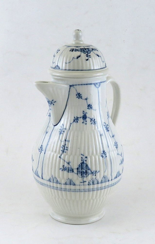 18th Century Thuringia Germany Handpainted Strawflower Coffee Tea Pot Porcelain