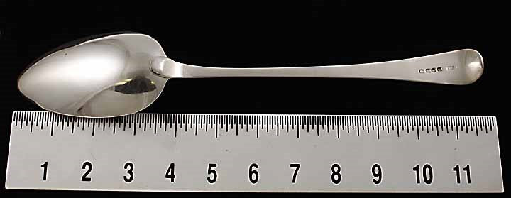 Antique 1814 English Georgian Sterling Silver Platter Stuffing Serving Spoon