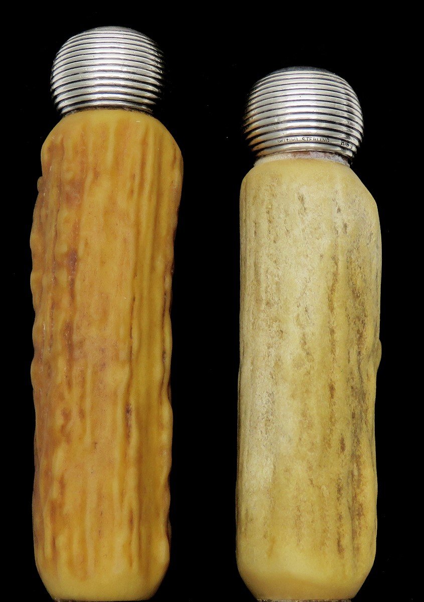 Rare Late 1800s Gorham Sterling Silver Antler Handle Carving Set H51