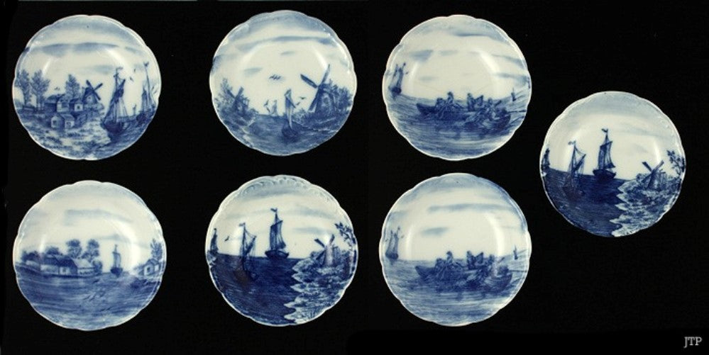 7 Quality Antique Porcelain Fruit Dessert Bowls