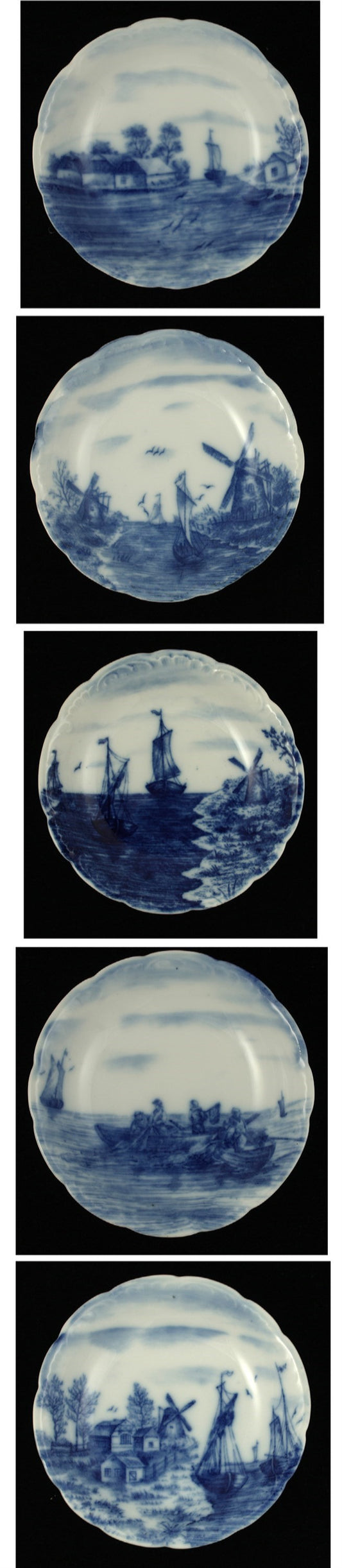 7 Quality Antique Porcelain Fruit Dessert Bowls