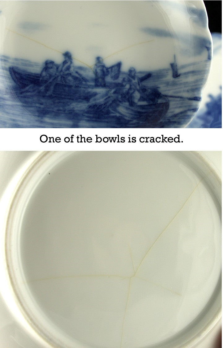 7 Quality Antique Porcelain Fruit Dessert Bowls
