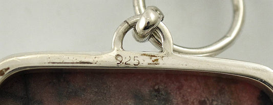 Wonderful Genuine Agate Sterling Silver Bracelet Geometric Modern Pink Purple