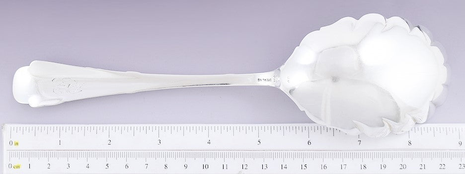 Antique c1880 JB & SM Knowles Sterling Silver Berry Serving Scoop Spoon
