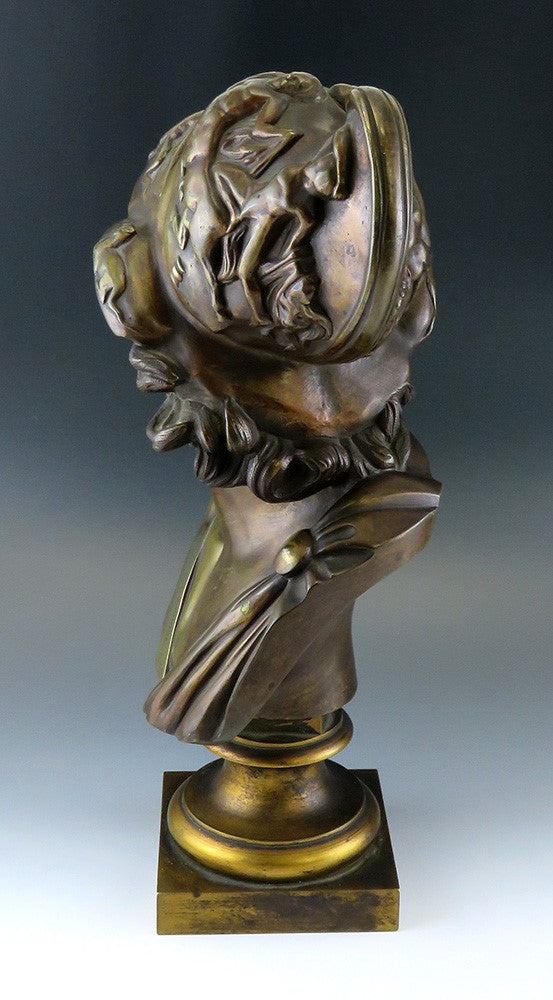 Exceptional Mid/Late 1800s French Bronze Bust of Ajax or Menelaus Trojan Hero