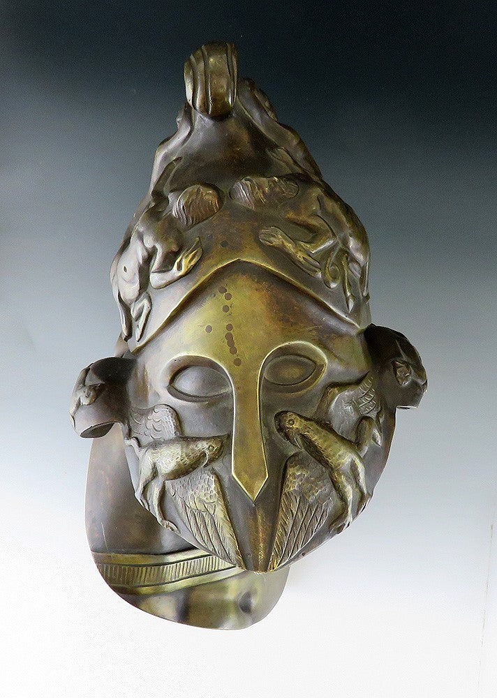 Exceptional Mid/Late 1800s French Bronze Bust of Ajax or Menelaus Trojan Hero