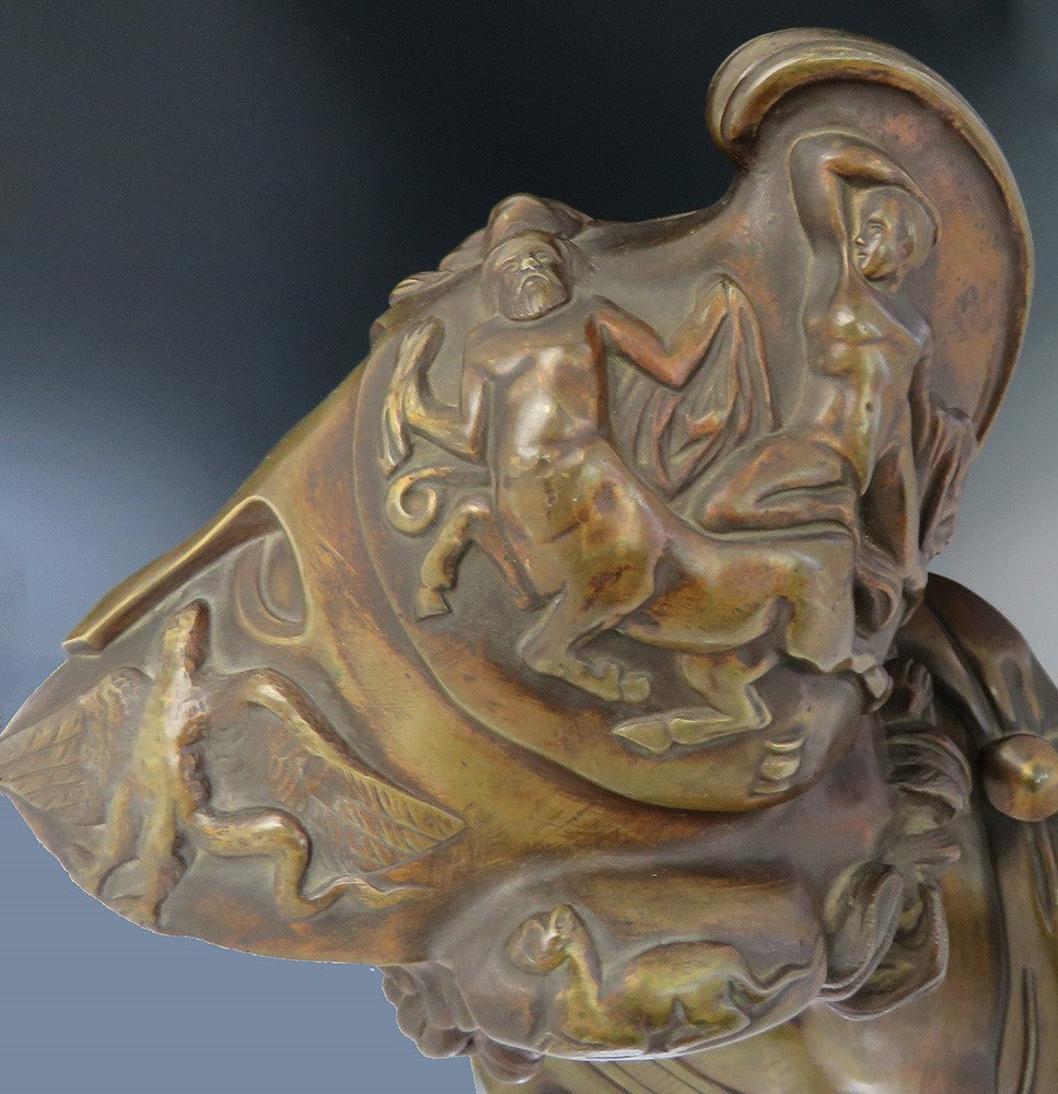 Exceptional Mid/Late 1800s French Bronze Bust of Ajax or Menelaus Trojan Hero