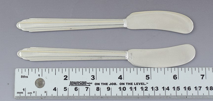 Set 5 Dominick & Haff Sterling Silver Eliel Saarinen Contempora Butter Knives