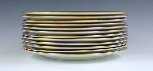 12 Beautiful Royal Doulton Gilt China Plates c1910-20s