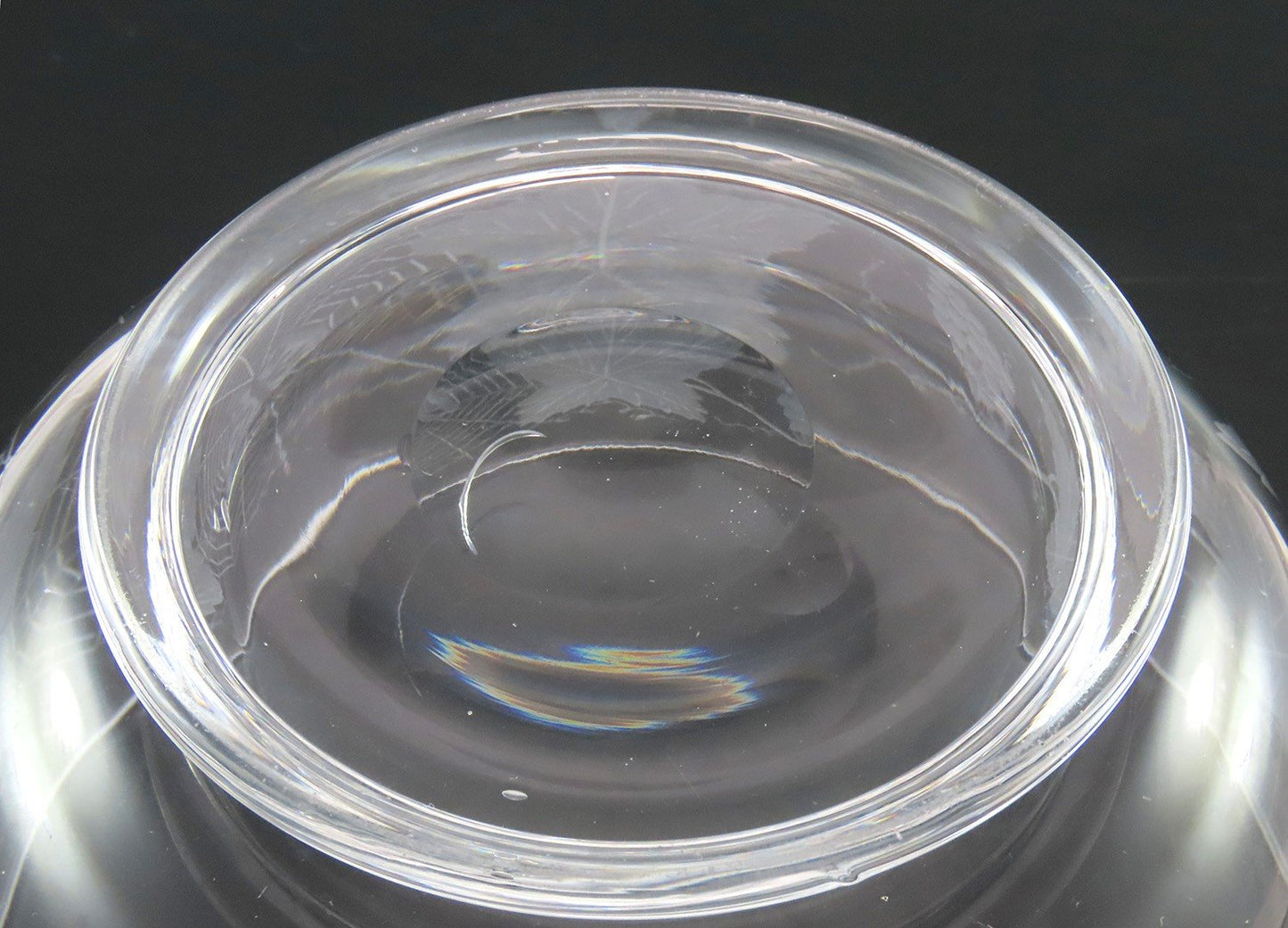 Lovely VTG Pairpoint Grape Vine Cluster Spiderweb Butterfly Etched Bowl