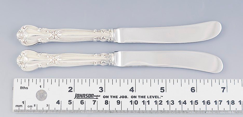 Fine Set 11 Sterling Silver Birk's Chantilly Butter Knives