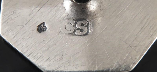 Antique c1800 Pair Dutch Silver William of Orange Motif Buttons