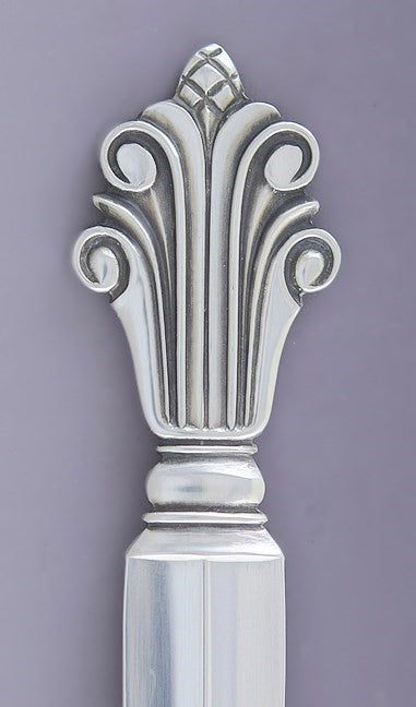 Vintage Georg Jensen Sterling Silver Acanthus 2 Tine Meat Serving Fork